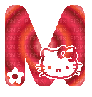 Gif lettre Hello Kitty -M- - Бесплатный анимированный гифка