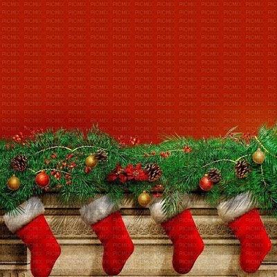 garland girlande guirlande  socks chaussettes socken   image fond background christmas noel xmas weihnachten Navidad рождество natal - bezmaksas png