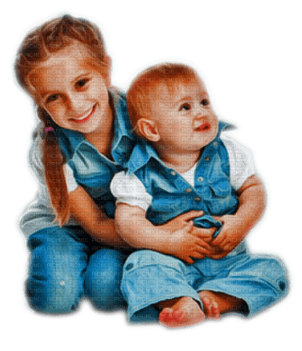 Rena Sisters Kinder Childs blue - png gratuito