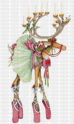 Reindeer ballerina - nemokama png