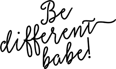 Kaz_Creations Logo Text Be Different Babe - PNG gratuit