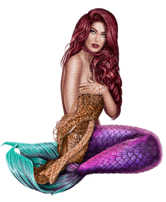 mermaid purple bp - zdarma png