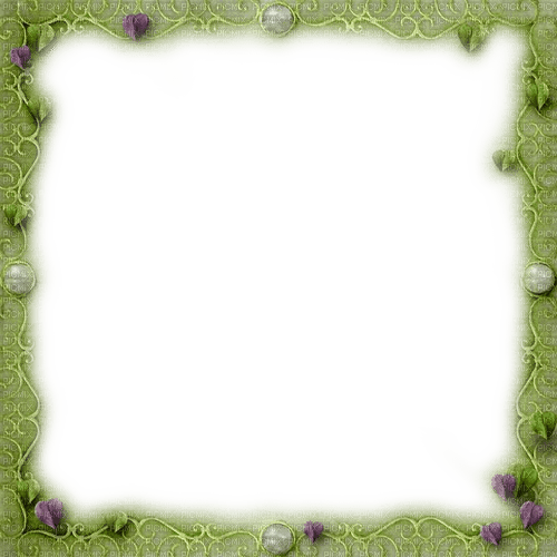 Green.Purple.White - Frame - By KittyKatLuv65 - kostenlos png