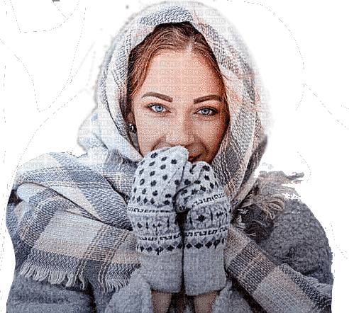 kvinna-vinter---  woman-winter - png ฟรี