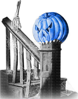 soave deco halloween stairs pumpkin vintage black - png gratuito