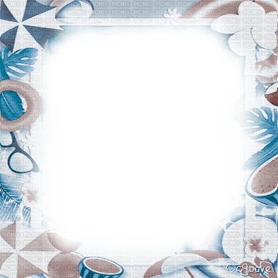 soave frame summer pool tropical flowers fruit - zadarmo png