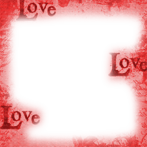 Frame.Love.Text.Red - KittyKatLuv65 - gratis png