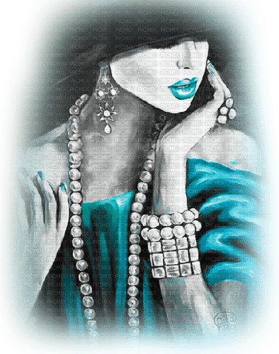 soave woman fashion painting vintage hat pearl - gratis png