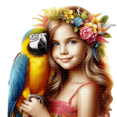 Child - Parrot - png ฟรี