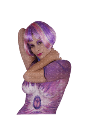 woman purple hair bp - gratis png