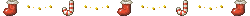 christmas header candy cane socks red pixel art - Безплатен анимиран GIF