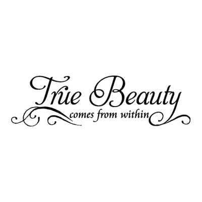 Kaz_Creations Quote Text  True Beauty Comes From Within - безплатен png