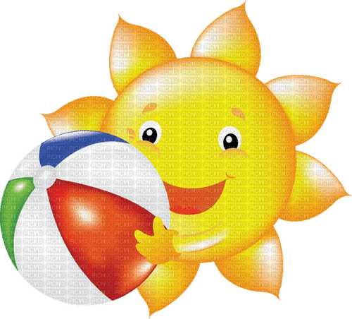 Smiley Face Beachball - Free PNG