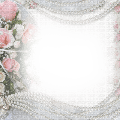 frame  vintage flowers  rose lace pearls - 免费PNG