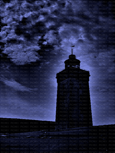 Rena Lighthouse Nacht Hintergrund Background - GIF เคลื่อนไหวฟรี