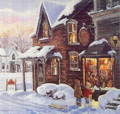 tienda calle invierno vintage  dubravka4 - бесплатно png