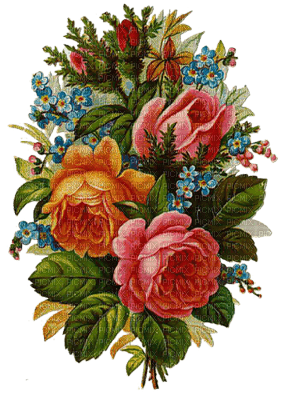 vintage flower fleur - png grátis