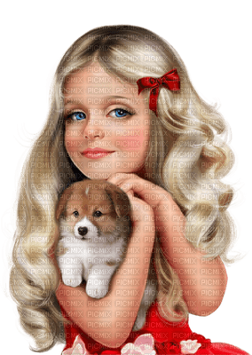 Child with a dog - png gratuito