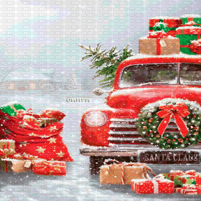 Y.A.M._New year Christmas background - Ingyenes animált GIF