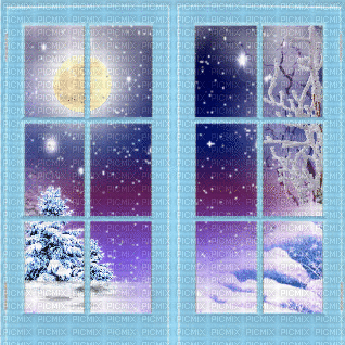 nbl - window, winter - Gratis geanimeerde GIF