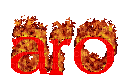 aro flame text - Free animated GIF