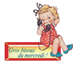 gros bisous du mercredi - Бесплатный анимированный гифка