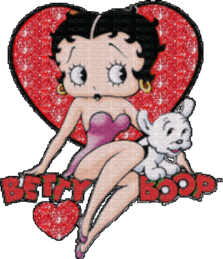 BETTY BOOP HEART - Animovaný GIF zadarmo