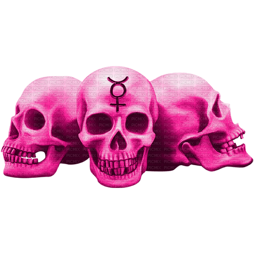 Gothic.Skulls.Pink - png ฟรี