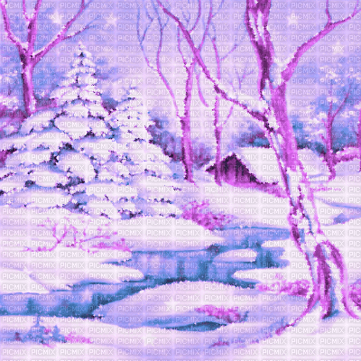 Y.A.M._Winter background purple - Animovaný GIF zadarmo