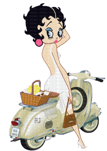 Betty Boop Scooter - бесплатно png