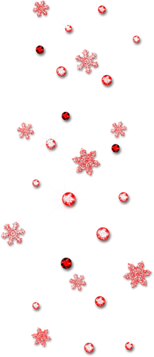Snowflakes.Gems.Red - Free PNG