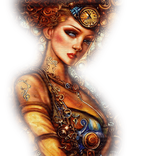 kikkapink gothic steampunk woman fantasy - 無料png