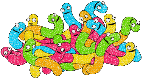 Gummy Worms Candy - Animovaný GIF zadarmo
