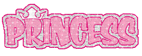 princess pink text glitter - Ingyenes animált GIF