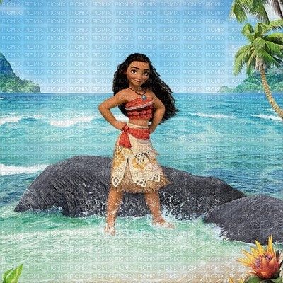 image encre effet paysage Moana Disney edited by me - ilmainen png