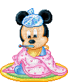 Bébé Mickey malade - Безплатен анимиран GIF