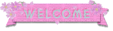 pink welcome - GIF animado gratis