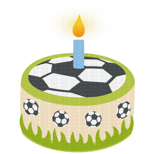Emoji Kitchen soccer ball birthday cake - png gratis