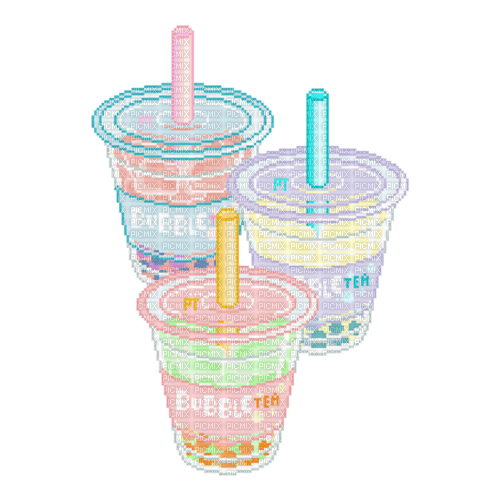 Pixel Bubble Tea - PNG gratuit