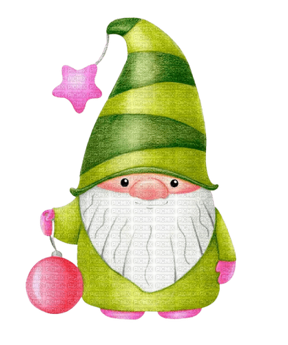 kikkapink winter green gnome christmas - png gratis
