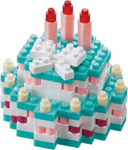 nanoblock birthday cake - бесплатно png