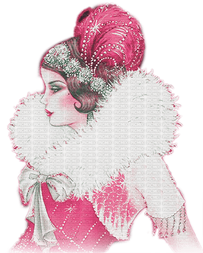 soave woman christmas winter art deco - δωρεάν png