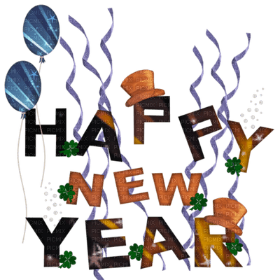 loly33 texte happy new year - PNG gratuit
