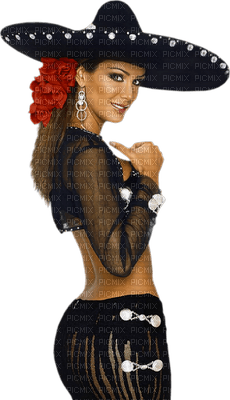 woman in hat - png ฟรี