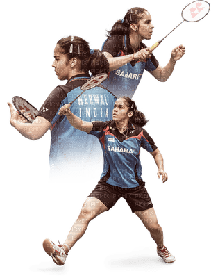 Kaz_Creations Woman Femme Girl Playing Badminton - PNG gratuit