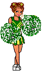 Pixel Cheerleader - GIF animado grátis
