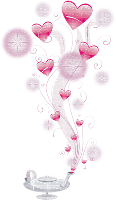 Kaz_Creations Deco  Hearts Pink - 免费PNG