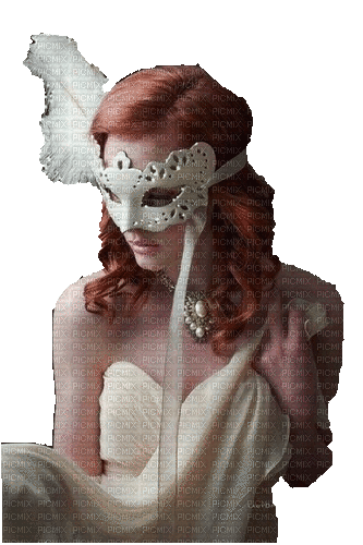 carnival woman mask glitter animated - GIF animé gratuit