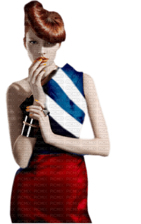 Woman France Blue White Red - Marina Yasmine - nemokama png
