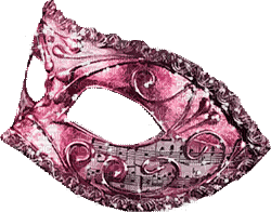 soave deco mask carnival animated pink - GIF animé gratuit
